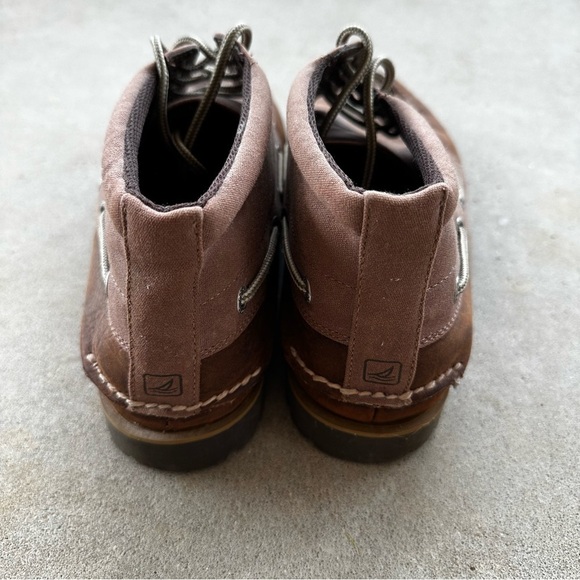Sperry Top Sider Brown Leather Chukka Moc Toe Boots Shoes Men’s size 10.5 main image 8